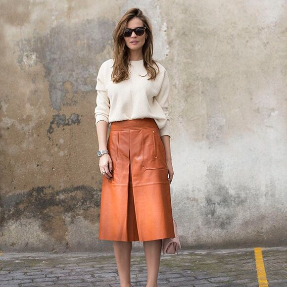 Zara 100% Sheep leather skirt, Sz M, BNWT - Picture 1 of 12
